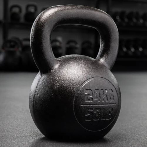 A 24 kg kettlebell from Rogue Fitness