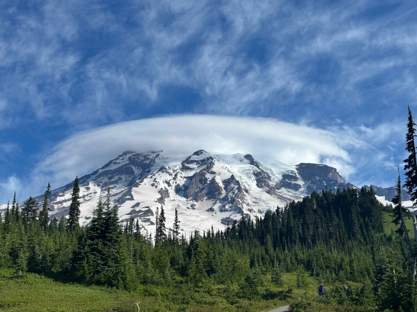 Mt. Rainier from the lower parking lot at Paradise.